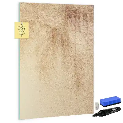 Magnettafel beschreibbar mit Palmenblattschatten Motiv
