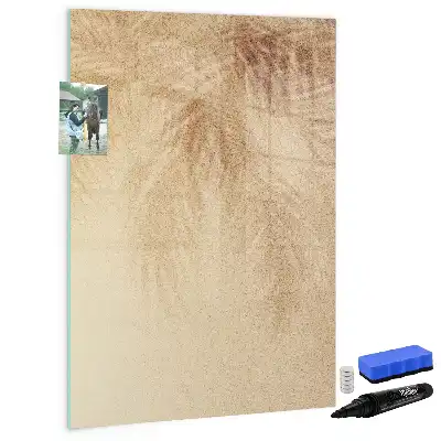 Magnettafel beschreibbar mit Palmenblattschatten Motiv