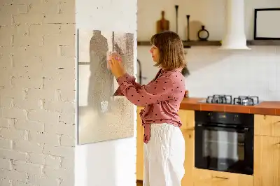 Magnettafel beschreibbar mit Palmenblattschatten Motiv