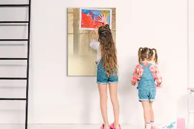 Magnettafel beschreibbar mit Palmenblattschatten Motiv