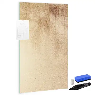 Magnettafel beschreibbar mit Palmenblattschatten Motiv