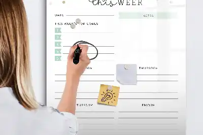 Wochenplan beschreibbare Magnettafel