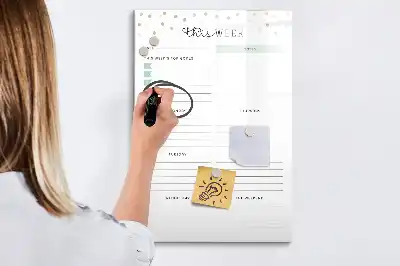 Wochenplan beschreibbare Magnettafel