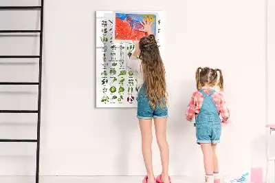 Magnettafel beschreibbar mit Motiv grünes Gemüse