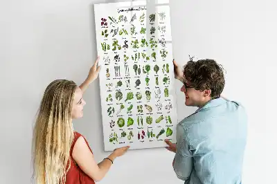 Magnettafel beschreibbar mit Motiv grünes Gemüse