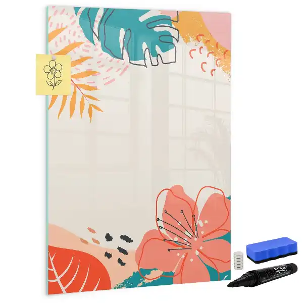 Magnettafel zum Beschreiben Motiv Sommerblume