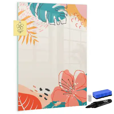 Magnettafel zum Beschreiben Motiv Sommerblume