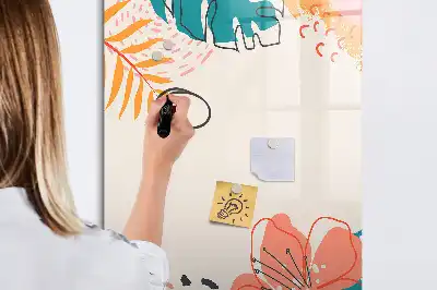 Magnettafel zum Beschreiben Motiv Sommerblume