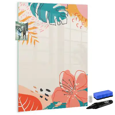 Magnettafel zum Beschreiben Motiv Sommerblume