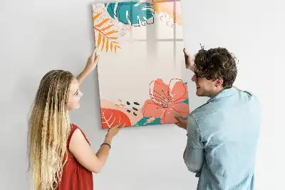 Magnettafel zum Beschreiben Motiv Sommerblume