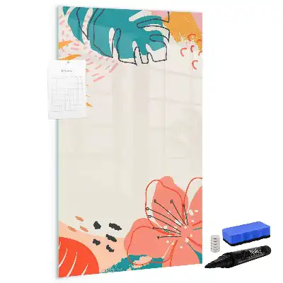 Magnettafel zum Beschreiben Motiv Sommerblume