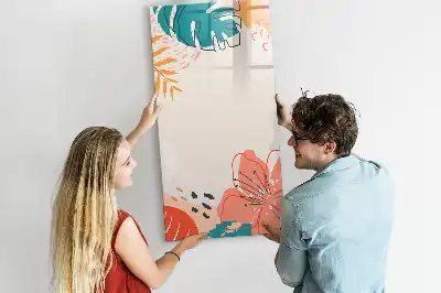Magnettafel zum Beschreiben Motiv Sommerblume