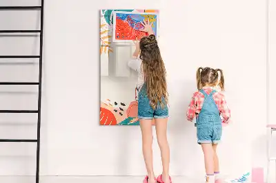 Magnettafel zum Beschreiben Motiv Sommerblume