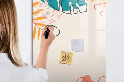 Magnettafel zum Beschreiben Motiv Sommerblume