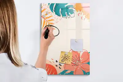 Magnettafel zum Beschreiben Motiv Sommerblume