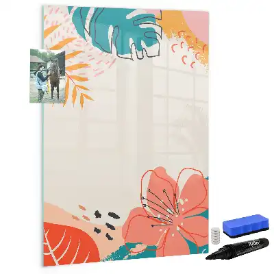 Magnettafel zum Beschreiben Motiv Sommerblume