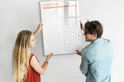 Beschreibbare Magnettafel als Putzliste
