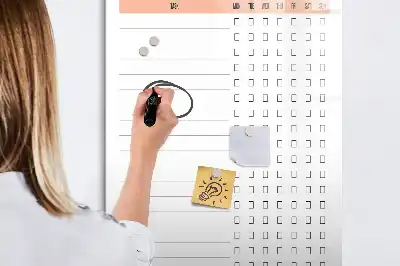 Beschreibbare Magnettafel als Putzliste