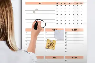 Magnettafel zum Schreiben als praktische Putzliste