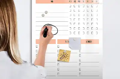 Magnettafel zum Schreiben als praktische Putzliste