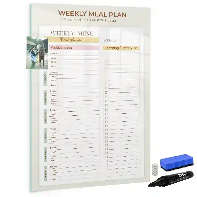 Wöchentlicher Speiseplan magnetisch und beschreibbar