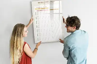 Wöchentlicher Speiseplan magnetisch und beschreibbar