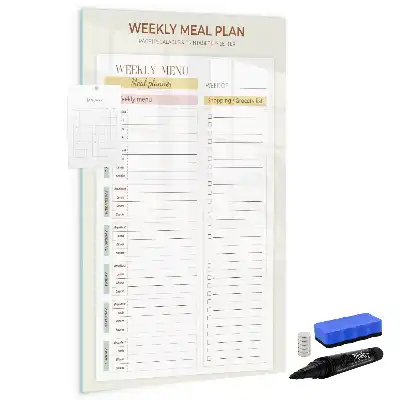 Wöchentlicher Speiseplan magnetisch und beschreibbar
