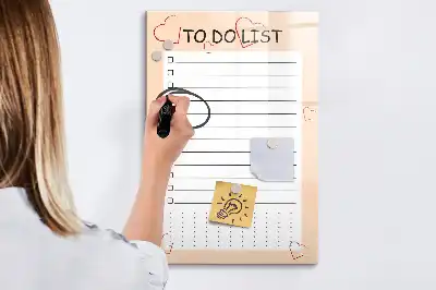 Magnetische To-Do-Liste beschreibbare Tafel
