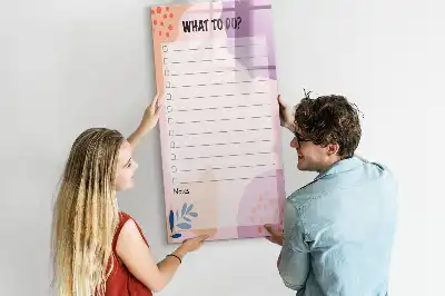 Magnettafel Aufgabenliste beschreibbar