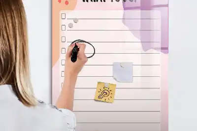 Magnettafel Aufgabenliste beschreibbar