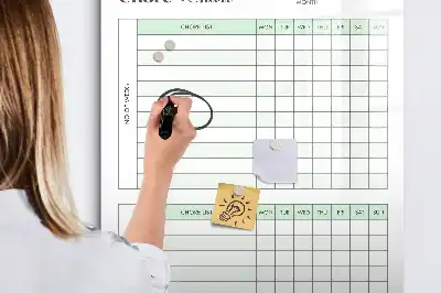 Magnettafel zum Beschreiben Aufgabentafel für eine strukturierte Organisation