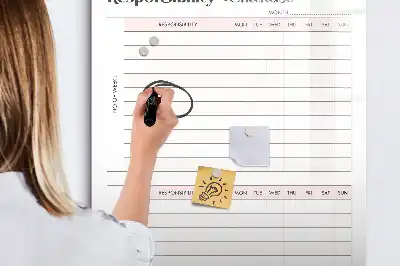 Magnettafel beschreibbar zur Organisation der Pflichtenliste