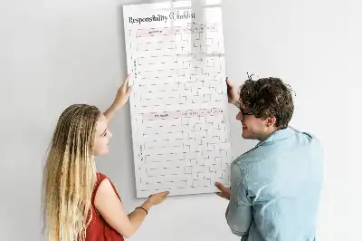 Magnettafel beschreibbar zur Organisation der Pflichtenliste