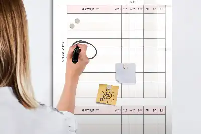 Magnettafel beschreibbar zur Organisation der Pflichtenliste