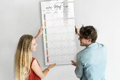 Wöchentlicher Speiseplan als beschreibbare Magnettafel