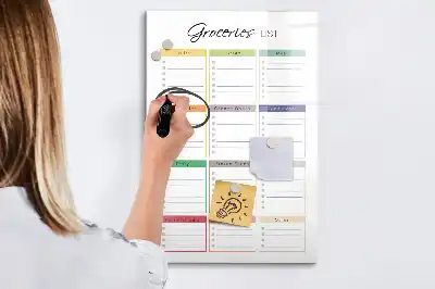 Magnetische Einkaufsliste beschreibbare Magnettafel