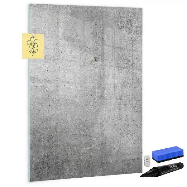 Beschreibbare Magnettafel in der Ausführung Heller Beton