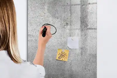 Beschreibbare Magnettafel in der Ausführung Heller Beton