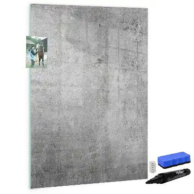 Beschreibbare Magnettafel in der Ausführung Heller Beton