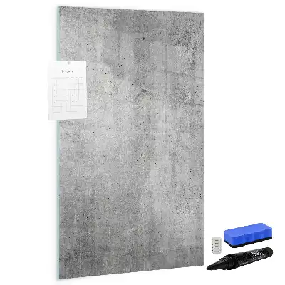 Beschreibbare Magnettafel in der Ausführung Heller Beton
