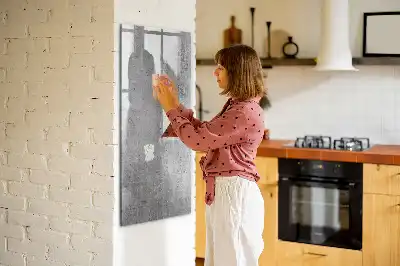 Beschreibbare Magnettafel in der Ausführung Heller Beton
