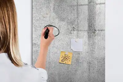 Beschreibbare Magnettafel in der Ausführung Heller Beton