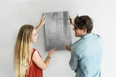 Beschreibbare Magnettafel in der Ausführung Heller Beton