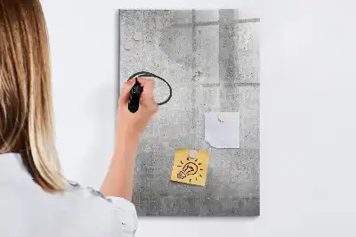 Beschreibbare Magnettafel in der Ausführung Heller Beton