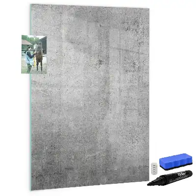 Beschreibbare Magnettafel in der Ausführung Heller Beton
