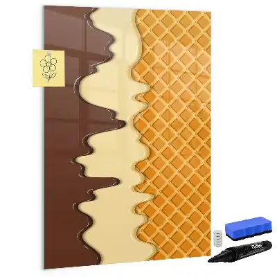 Magnettafel beschreibbar mit Motiv Eis mit Soße
