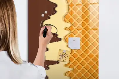 Magnettafel beschreibbar mit Motiv Eis mit Soße