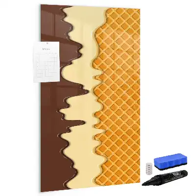Magnettafel beschreibbar mit Motiv Eis mit Soße