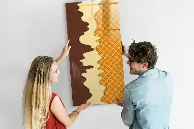 Magnettafel beschreibbar mit Motiv Eis mit Soße