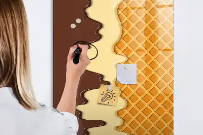 Magnettafel beschreibbar mit Motiv Eis mit Soße